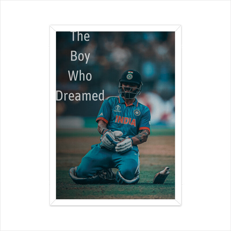 Virat Kohli Dream- Framed Poster