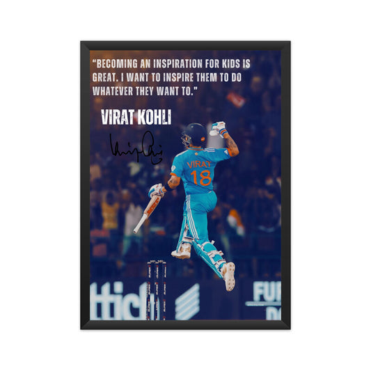 Virat Kohli Quote- Framed Poster